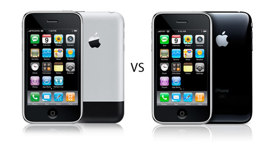 iphone 1 vs iphone 2