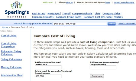 8 Web Apps to Compare the Way and Cost of Living in Different Cities ...