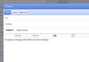 Compose email in Offline Google Mail