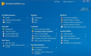 TuneUp Utilities 2012 Functions