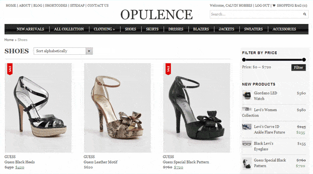 Opulence WordPress E-commerce Theme
