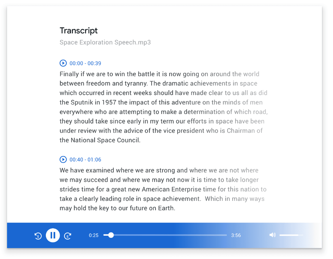 Transcribe Audio and Video