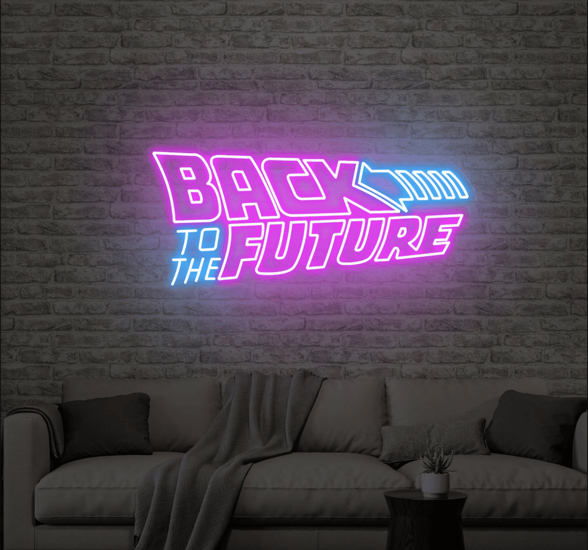 Back to the future neon sign