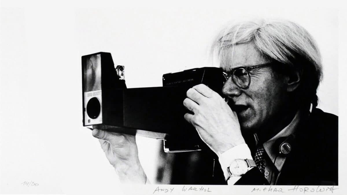 Andy Warhol with the Big Shot Polaroid