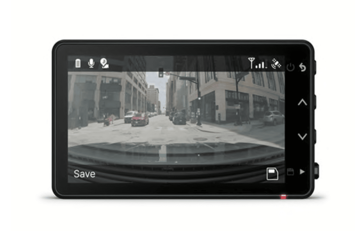 Garmin dash cam live screen