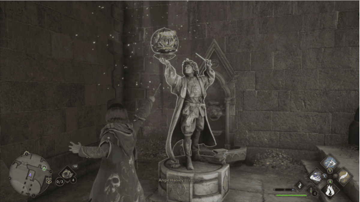 Casting a Spell On Highlighted Statues