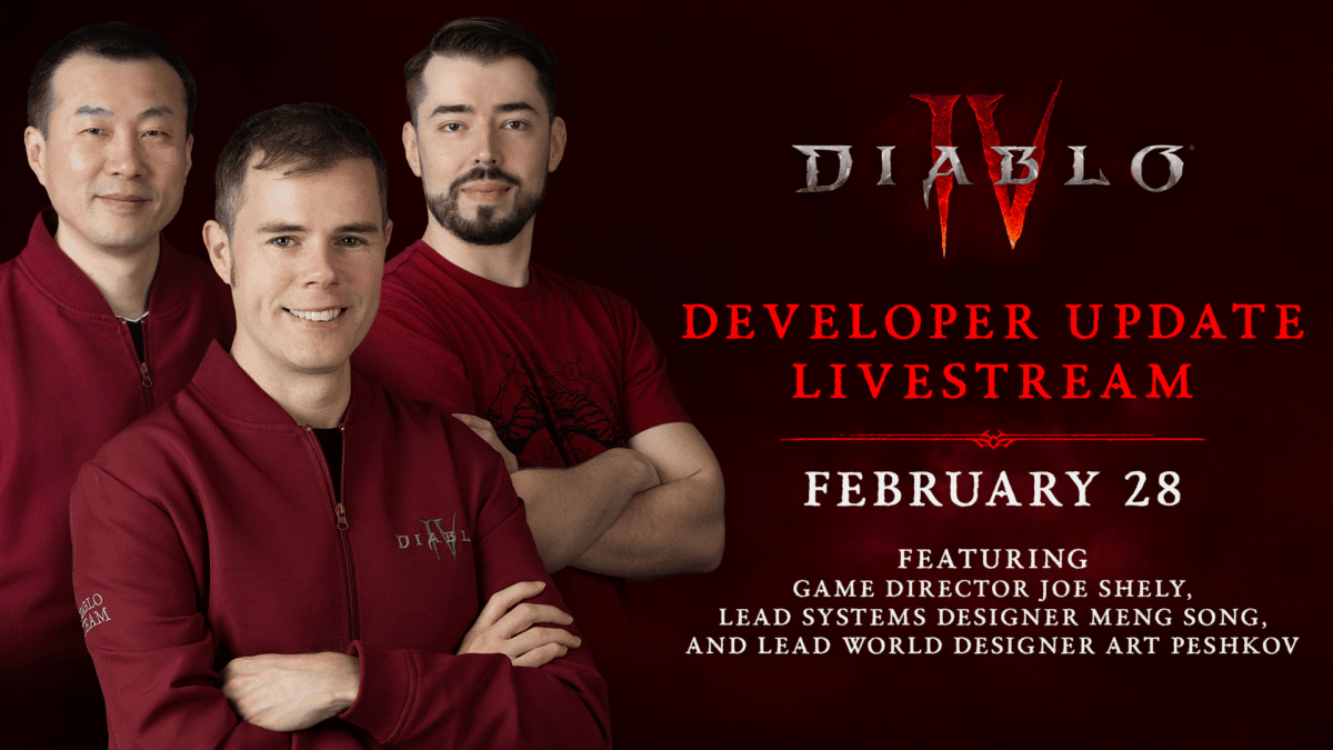 Diablo IV developer update livestream