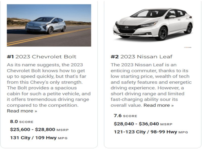 Top 5 Electric Vehicles in 2023 Ranked By Automotive Experts Gadget