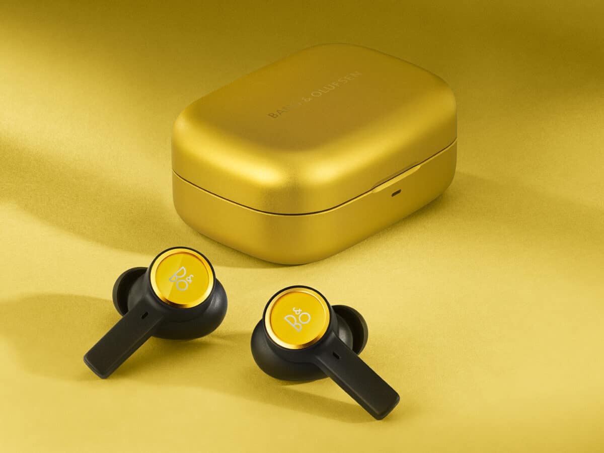 Custom B&O earbuds in yellow