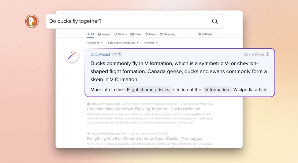 DuckDuckGo is starting with AI answers