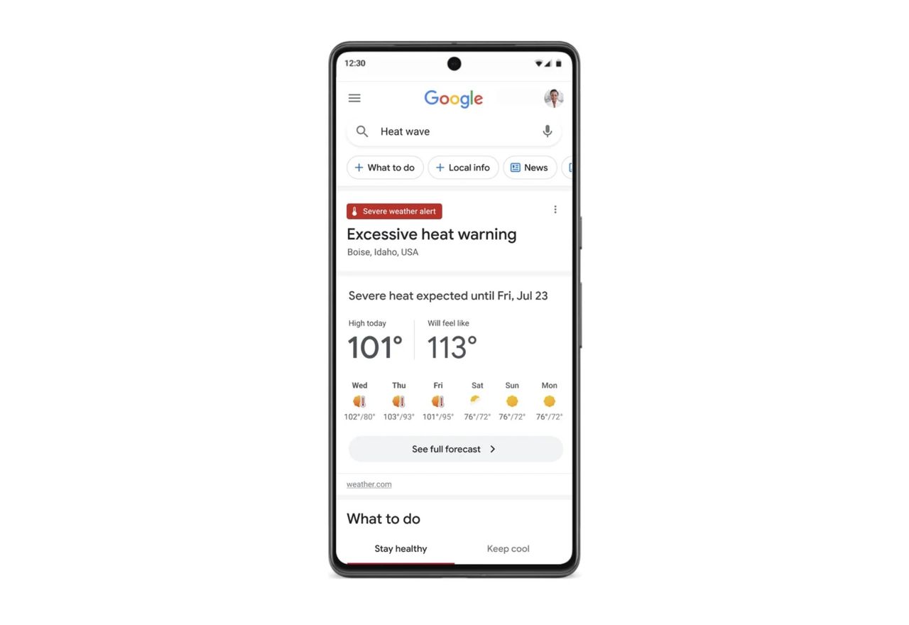 Google heat wave