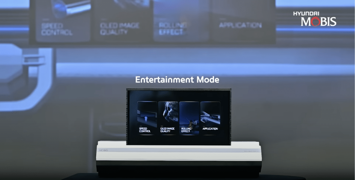Hyundai showcases rolling infotainment screen