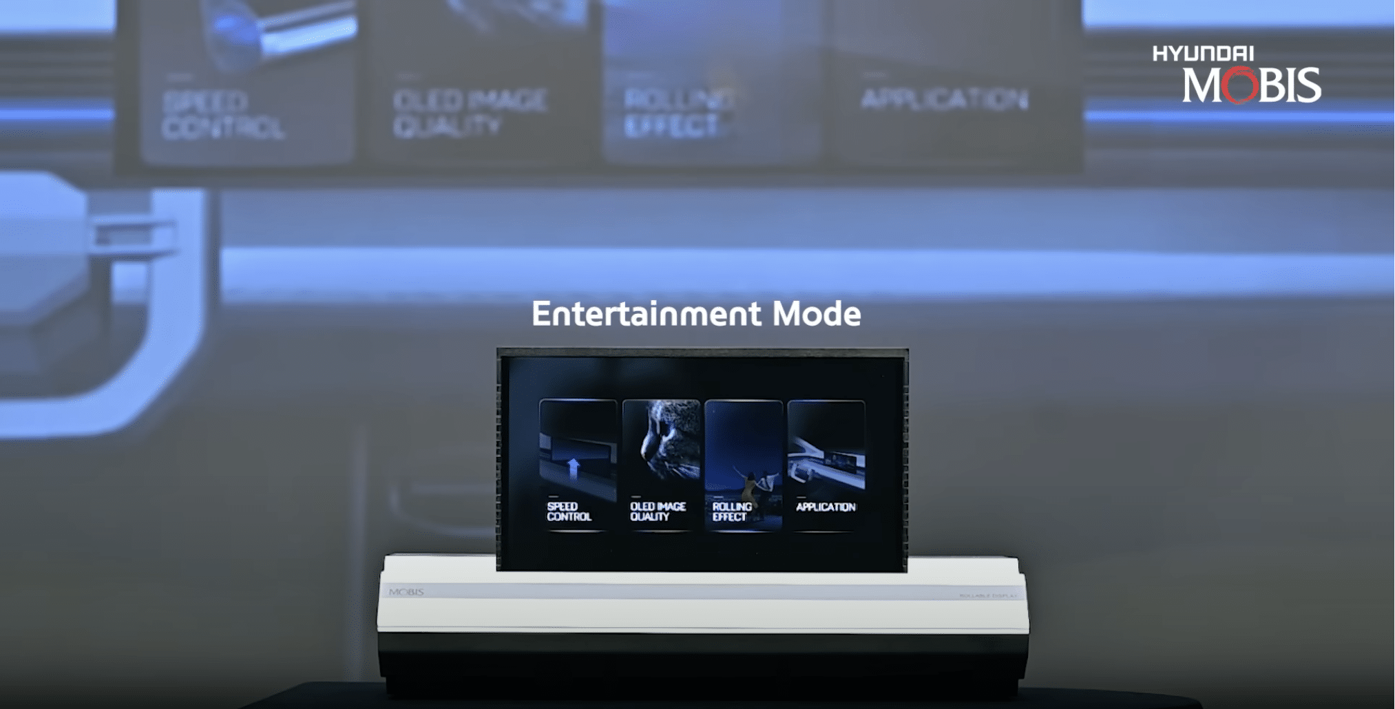 Hyundai showcases rolling infotainment screen