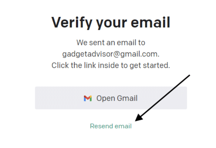 Verify email