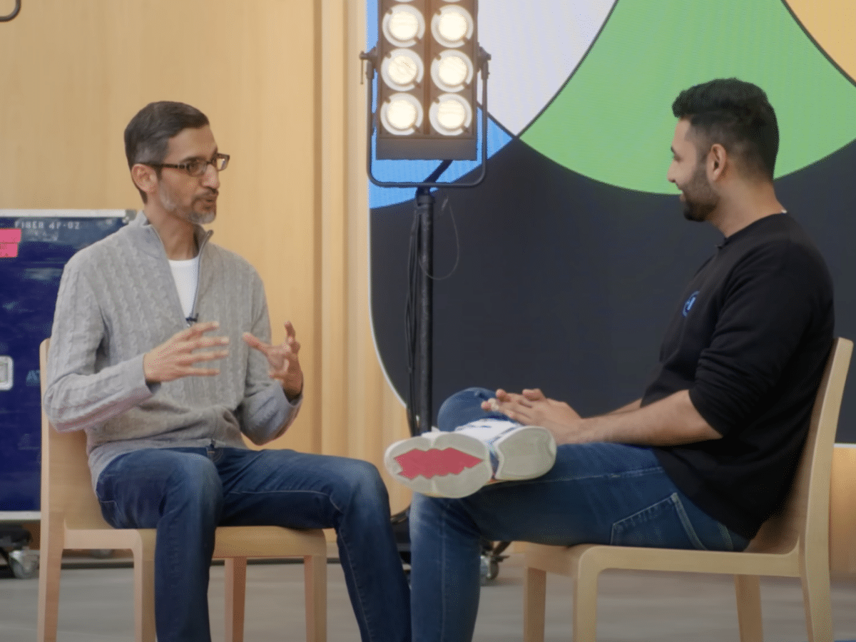 Arun talks with Sundar Pichai