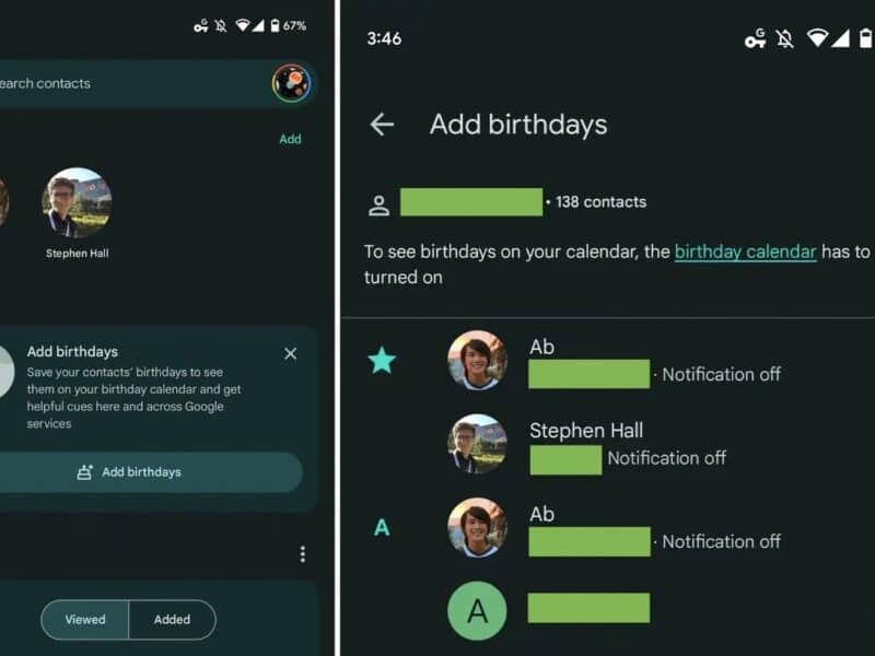 Google’s Contacts app can now send birthday notifications