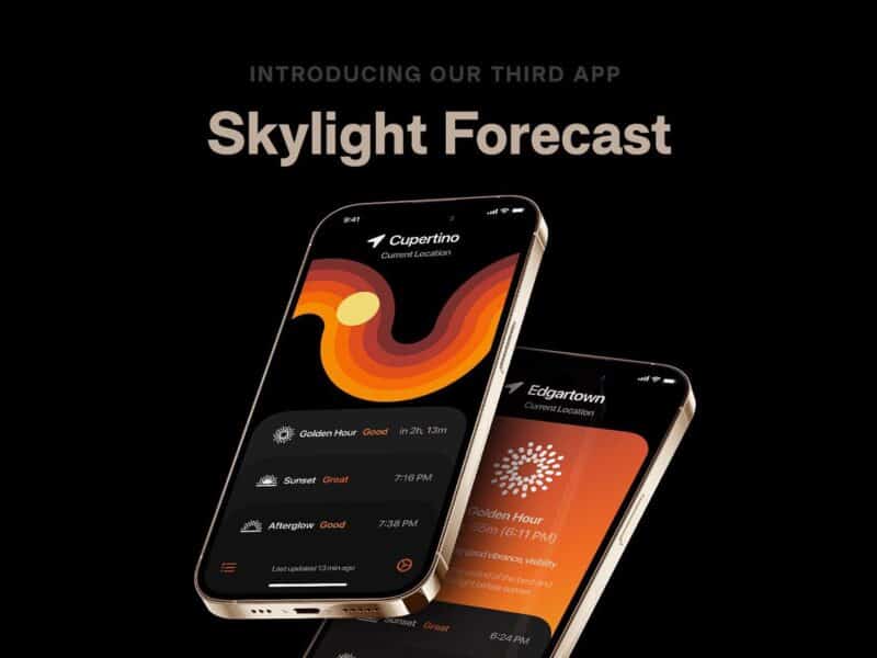 Keep track of evening light with Skylight Forecast
