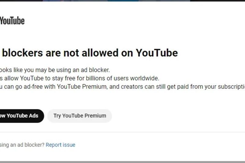 YouTube starts blocking ad blockers