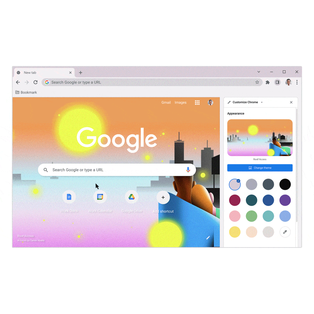 customize the appearance of Chrome