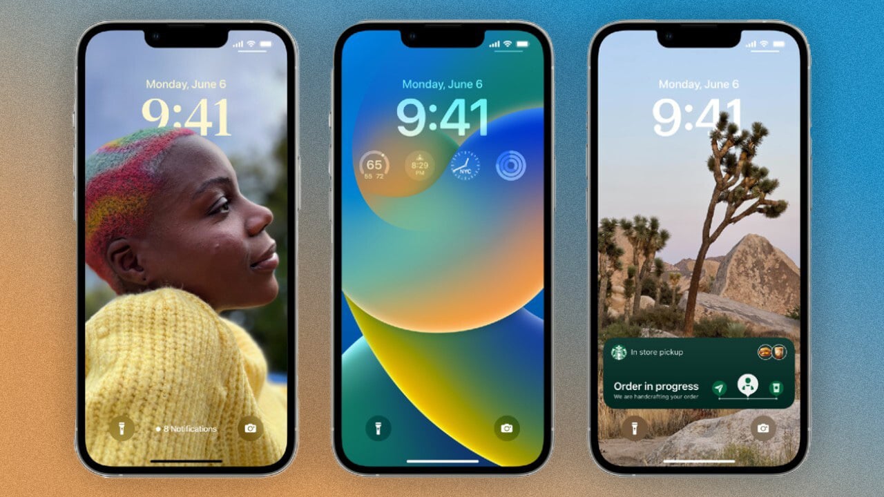 iPhone lock screen iOS16