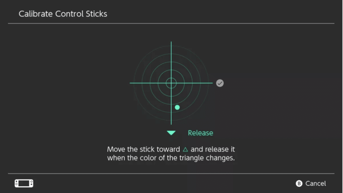 Calibrate control sticks