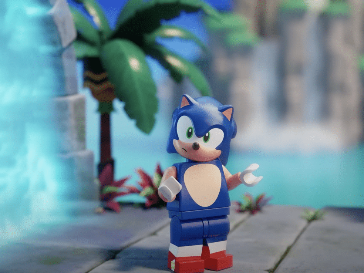 Lego-Sonic appears in Sonic Superstars