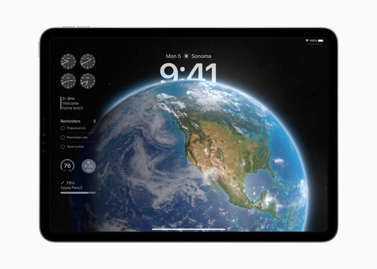 iPadOS 17 lock screen