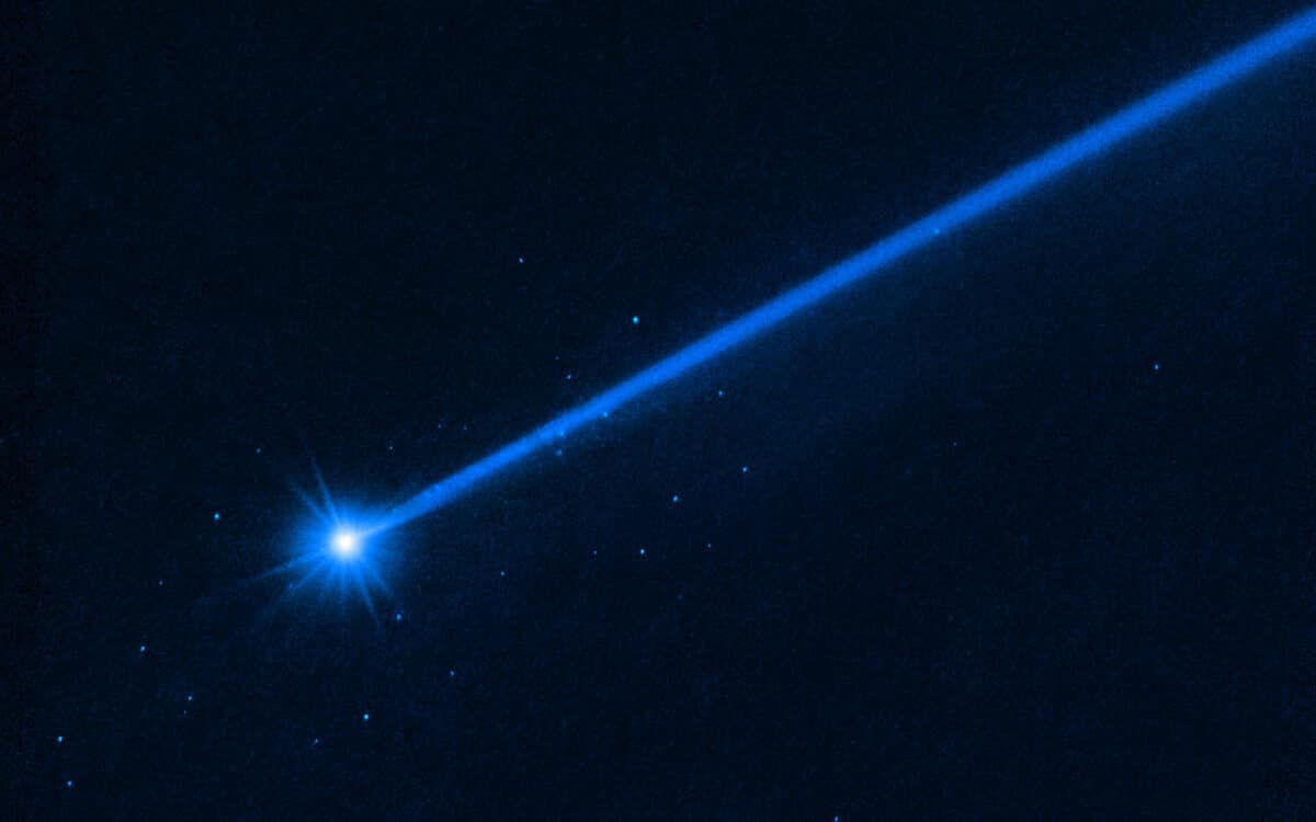 Hubble captures aftermath of NASA's asteroid collision
