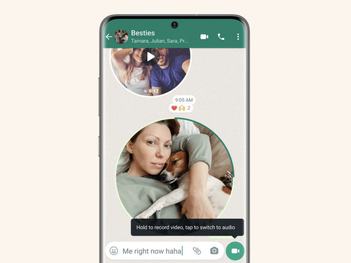 Send video messages with WhatsApp
