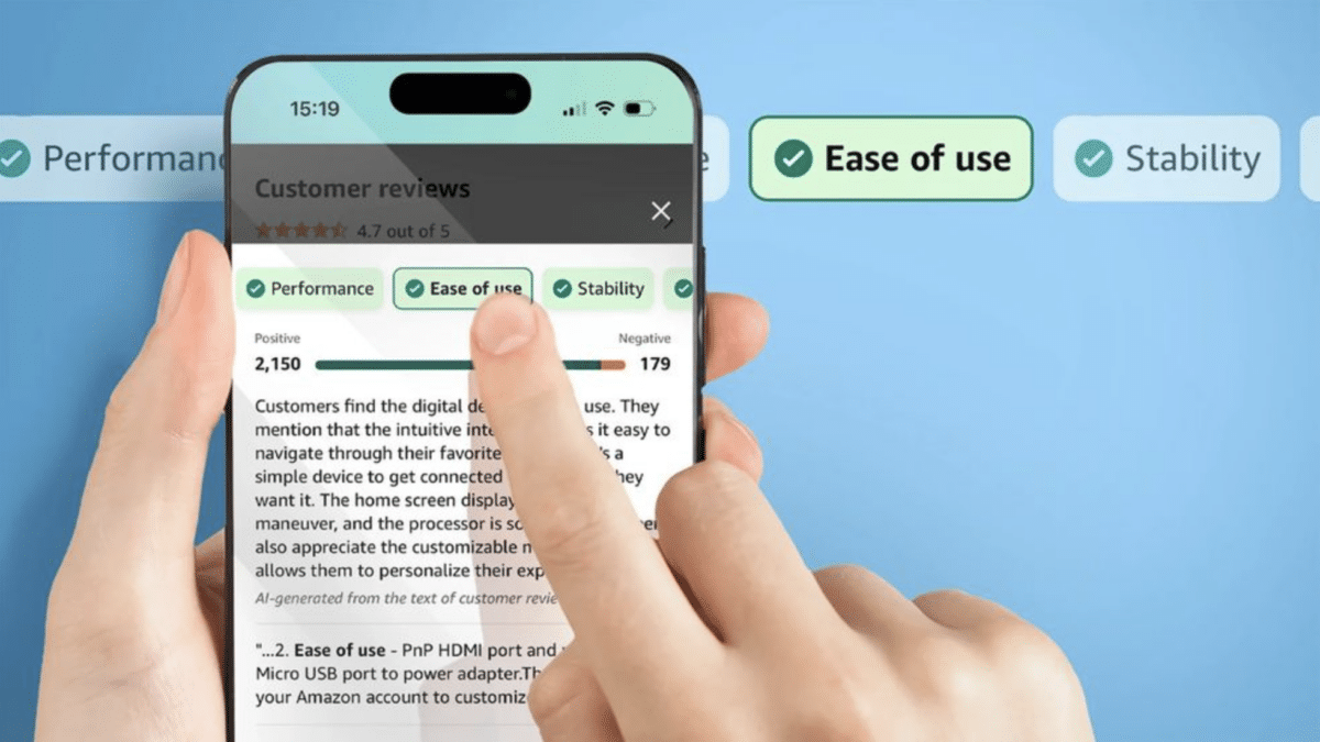 Amazon starts with AI-summarized reviews