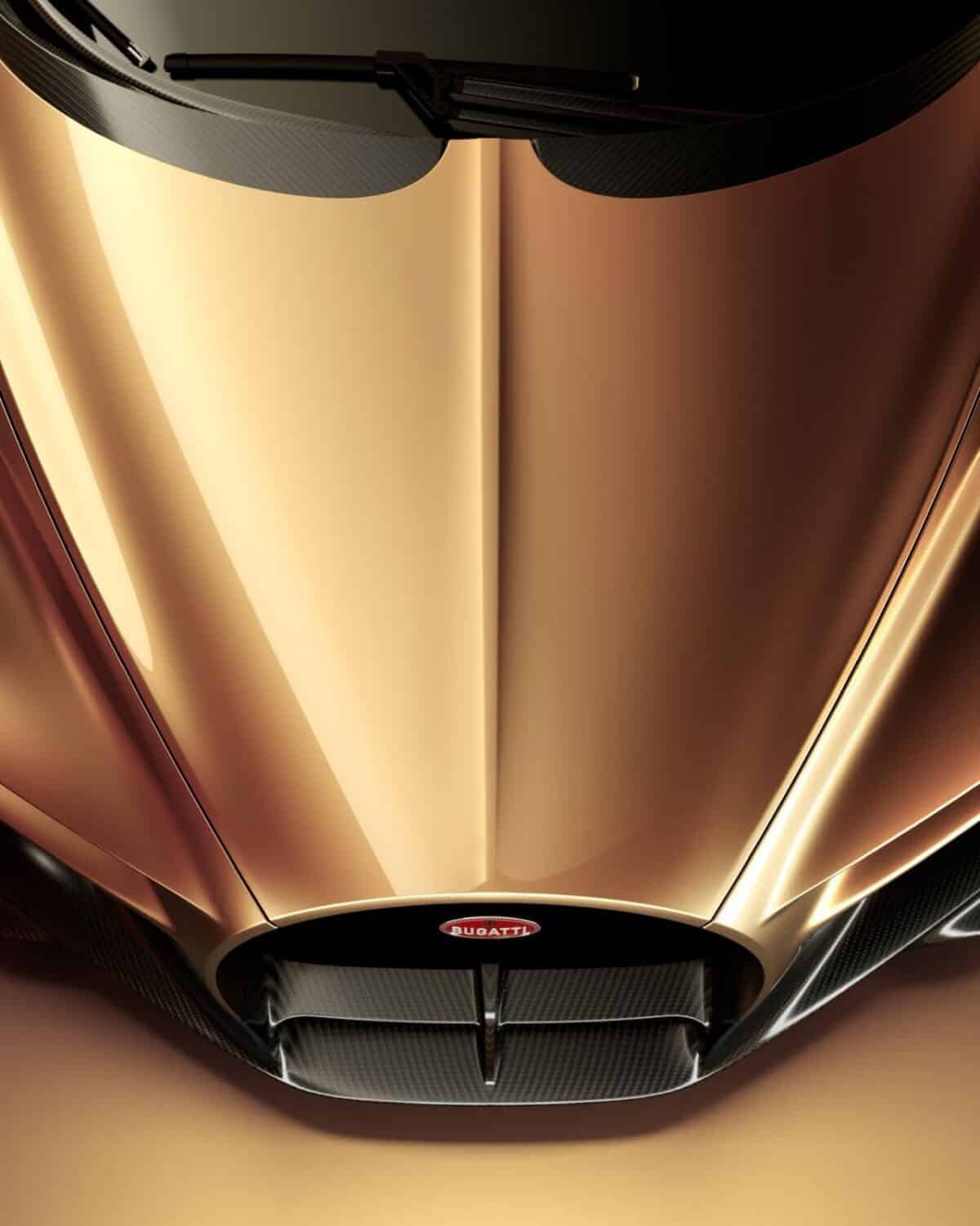 Bugatti W16 Mistral in gold