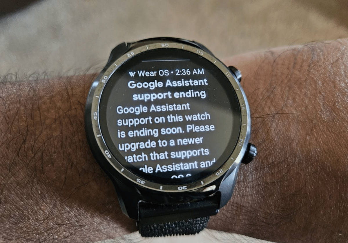 Older Wear OS watches are losing Google Assistant