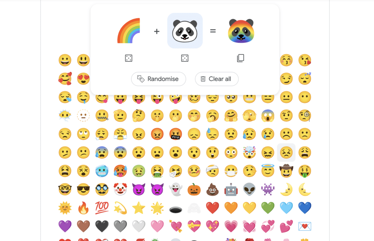 Google releases a service for emoji mashups in its search engine ...