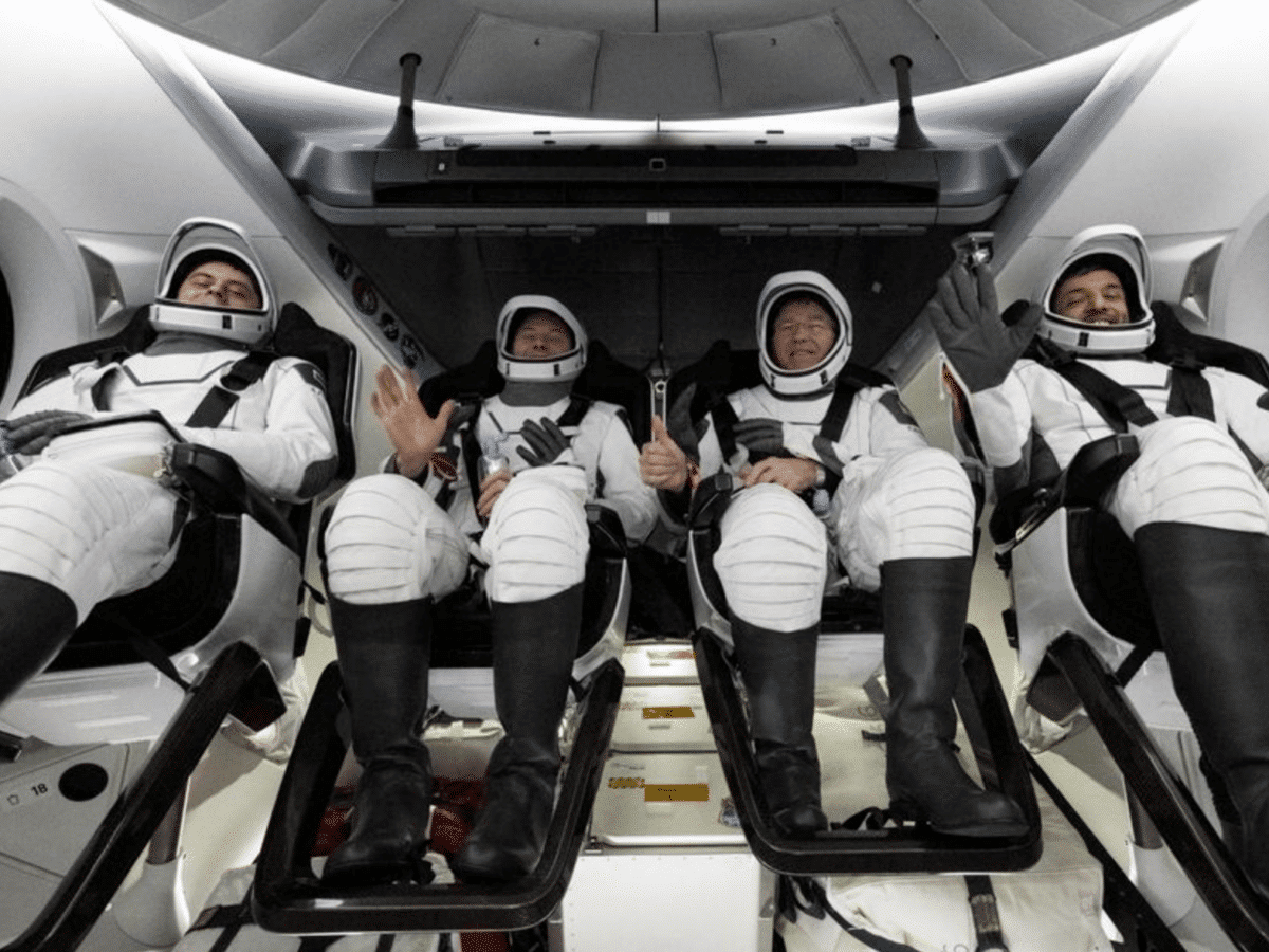 Four astronauts back on Earth