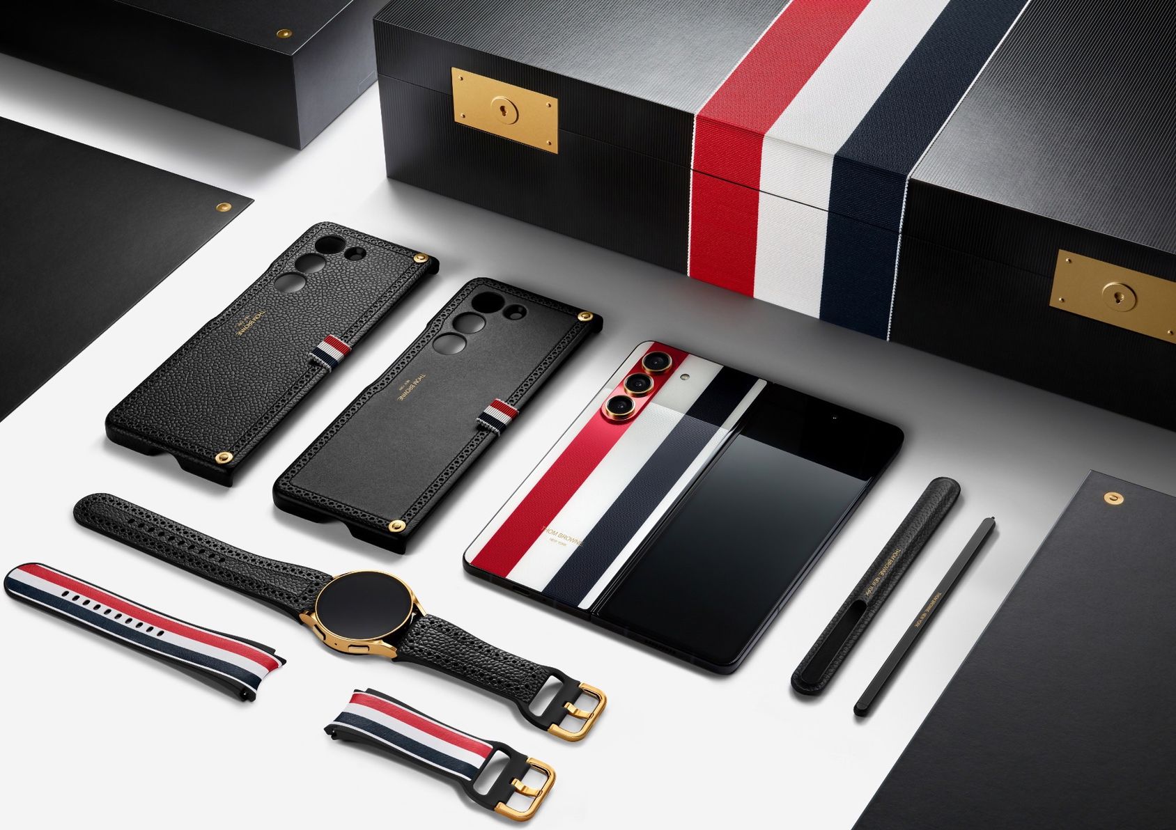 Galaxy Z Fold 5 and the Galaxy Watch 6 Thom Browne Edition