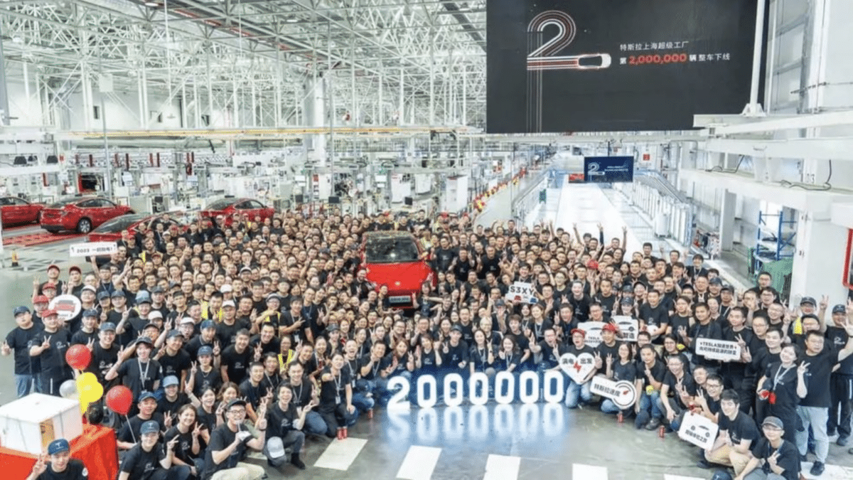 Tesla's factory in Shanghai has now produced two million cars