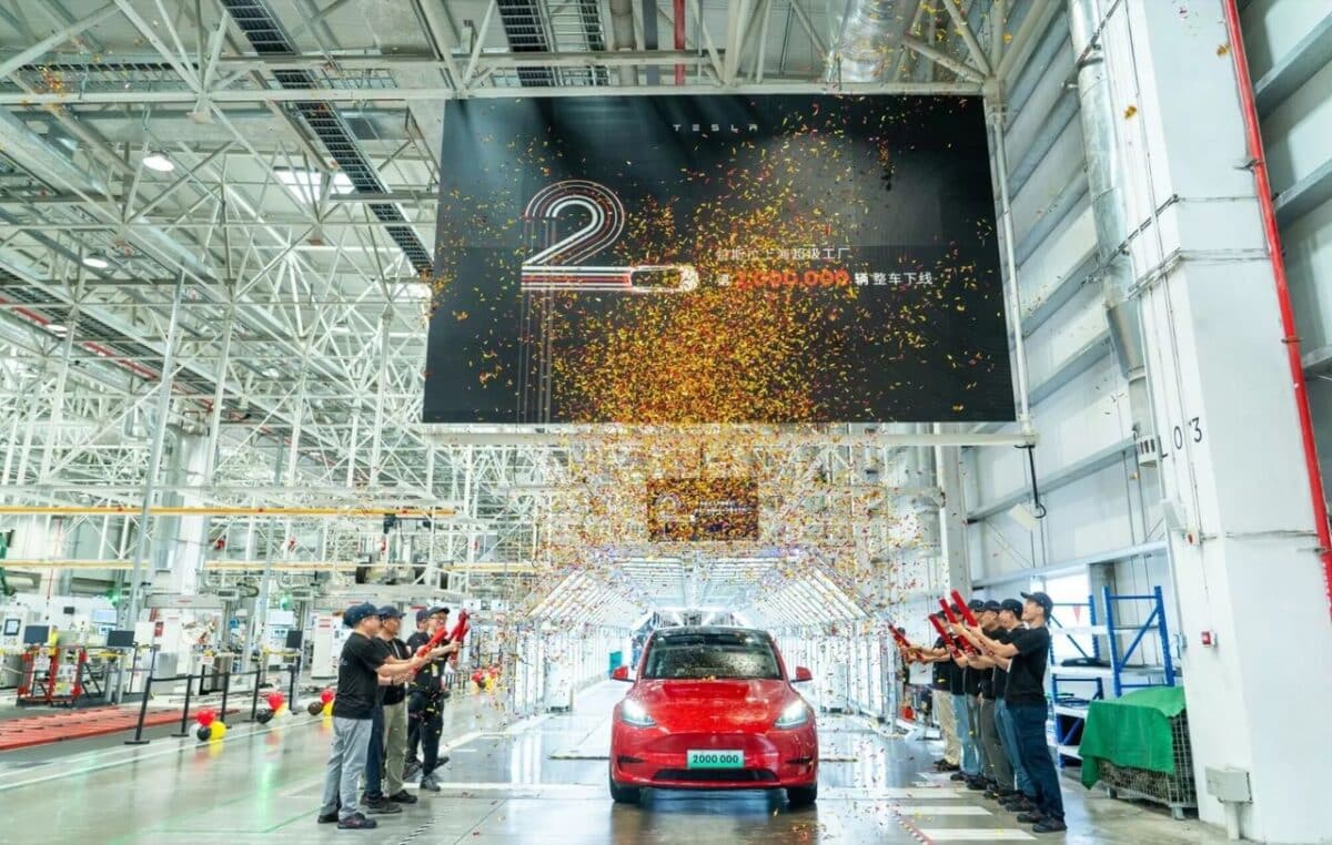 Tesla's factory in Shanghai has now produced two million cars