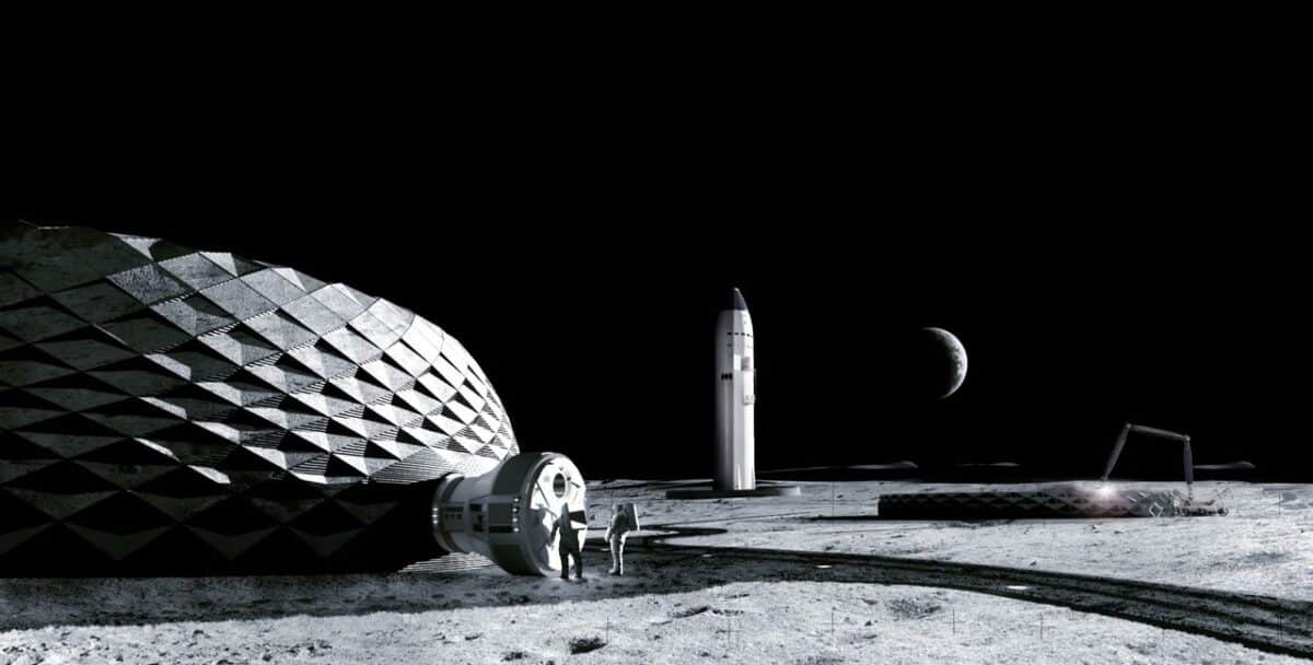3D-printing houses on the moon